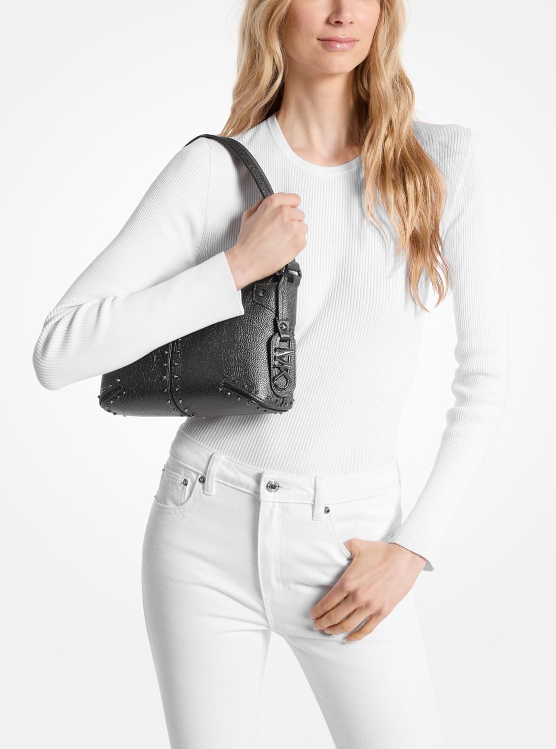 Michael Kors womens Astor Studded Large Pouchette - Image 3