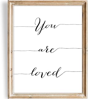 You Are Loved - Calligraphy - Art Print - Unframed - 11x14 | Elegant Calligraphy Art Print | Inspiring and Heartwarming Room Decor | Room Decor to Elevate Your Space with Meaningful Expression
