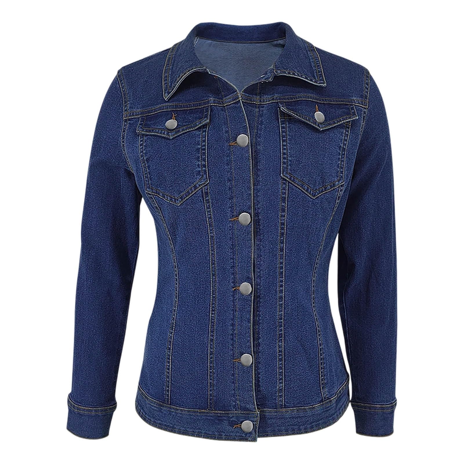 Genérico Chaqueta Tejana Mujer Oversize - Abrigo Suelto con Agujeros Cosidos A Cuadros para Mujer Chaqueta A Cuadros Estilo Bohemio