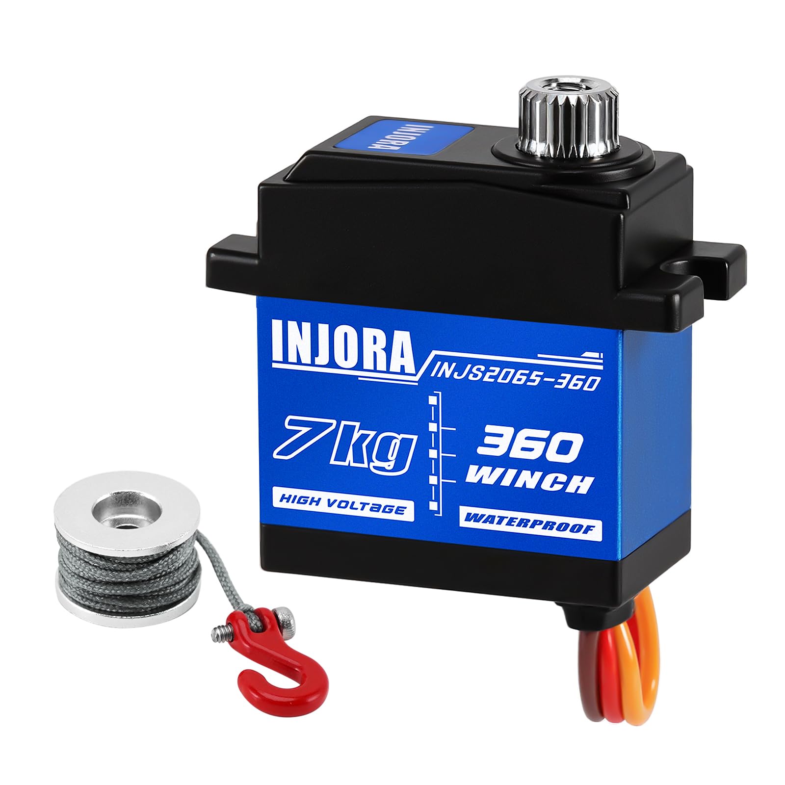 INJORA 7KG Waterproof Servo with Winch for 1/18 TRX4M RC Crawler