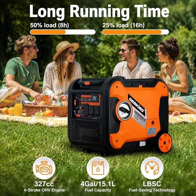 Generador Inverter Portátil Genkins 8000W Gasolina miniatura 6