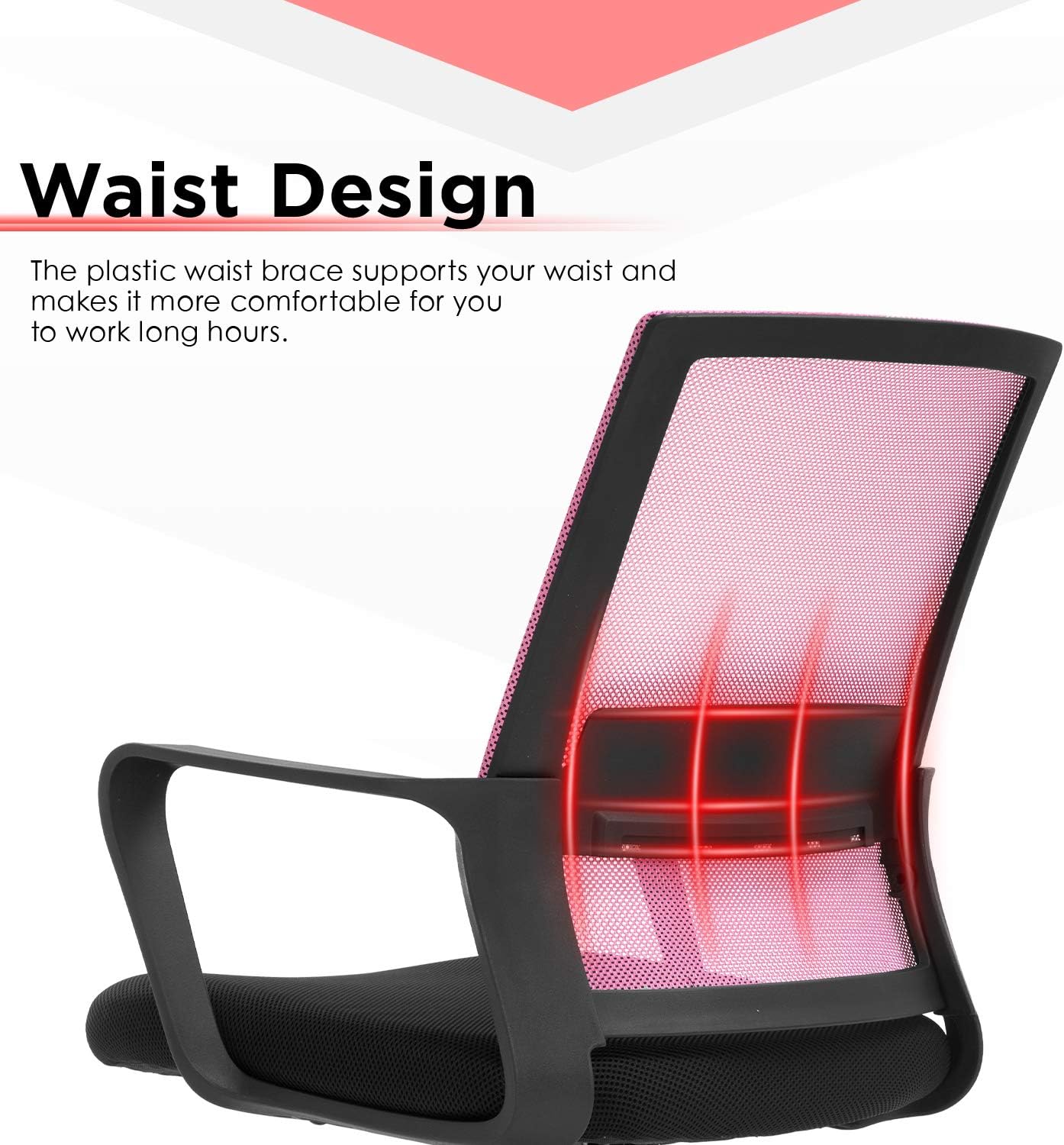 BestOffice Drafting Chair Ergonomic Tall Office Chair with Arms Foot Rest Back Support Adjustable Height Rolling Swivel Desk Chair Mesh Drafting Stool for Standing Desk Adults Women(Pink)