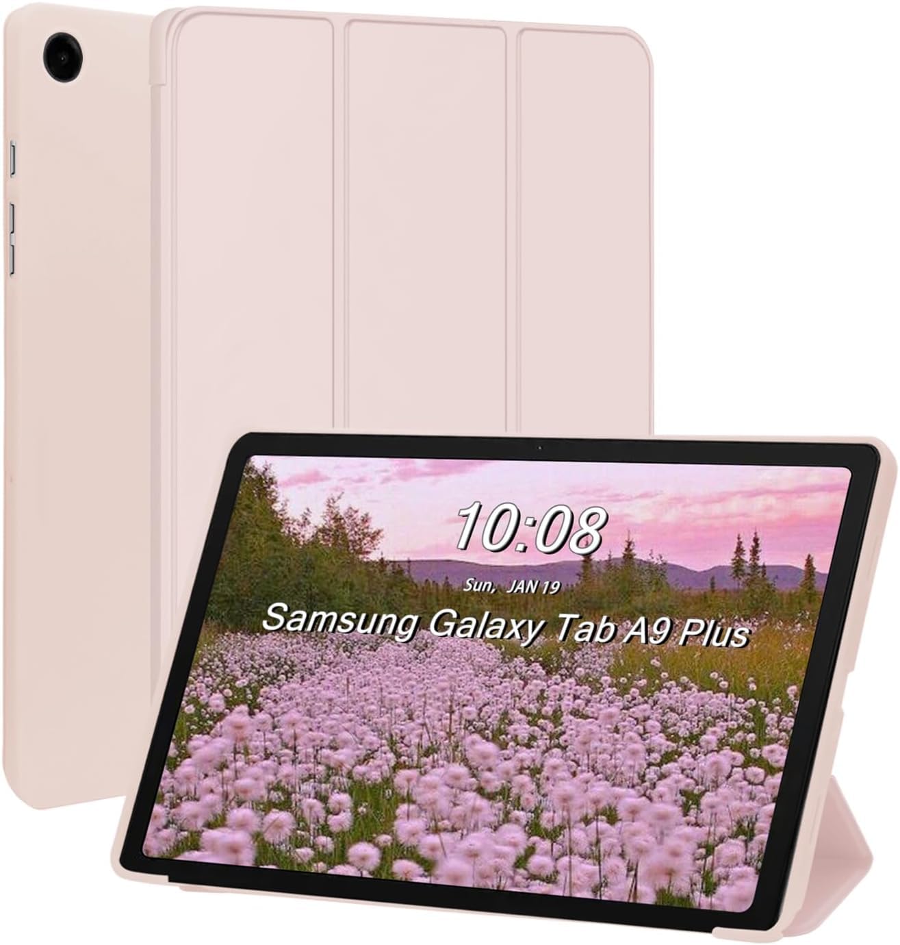 Boxome Tablet Case Cover for Samsung Galaxy Tab A9 Plus 11 inch [Auto Sleep/Wake Cover] [Trifold Stand] - Pink-image-17