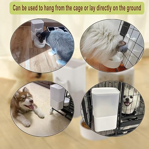 Miniatura 7 de Lemtrflo Comedero para conejos, dispensador automático de comida para gatos, alimentador para gatos, accesorios para jaula de hurones, dispensador