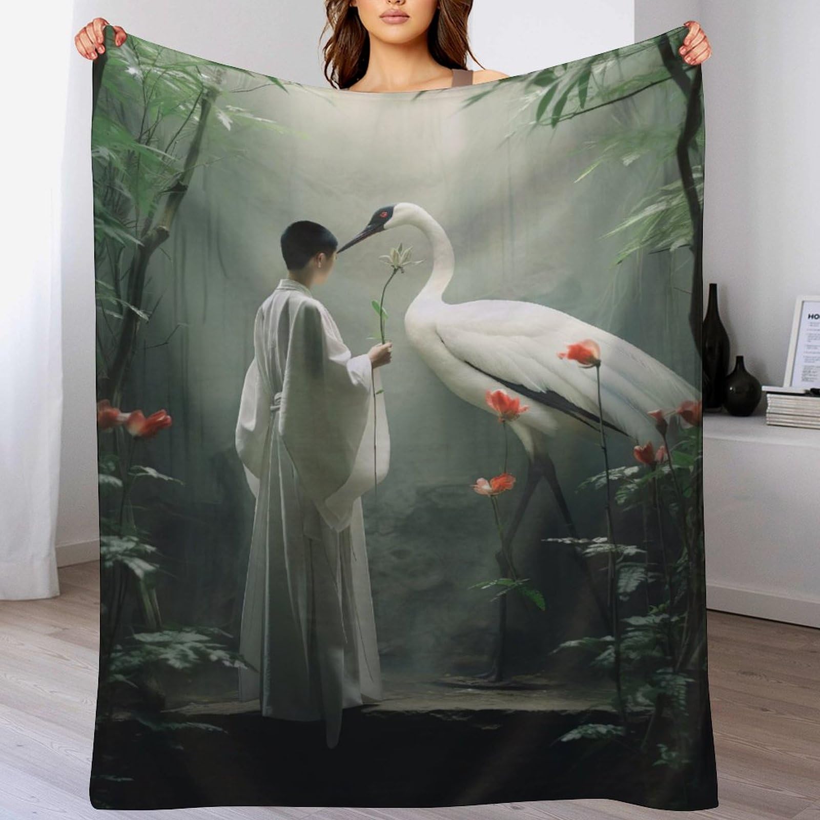 Manta de franela mullida 3D de 130x180 cm para sofa cama y las cuatro estaciones