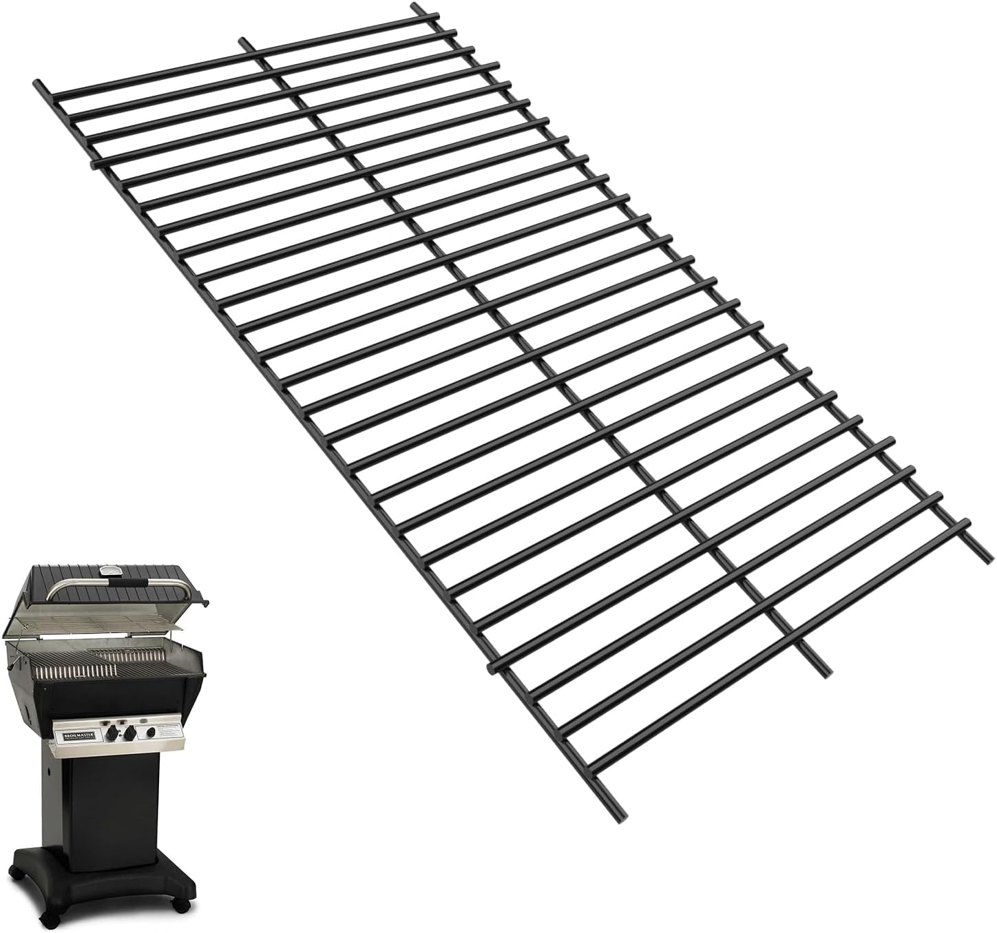 BBQ-PLUS B101061 Briquette Rack Replacement for Broilmaster P3, D3, G3, T3, Briquette Grill Grate Part for Broilmaster D3BL (2003), D3BL-1, P3BL (2002), P3BL (2003), P3BL-1, P3BLN-1, Porcelain Steel