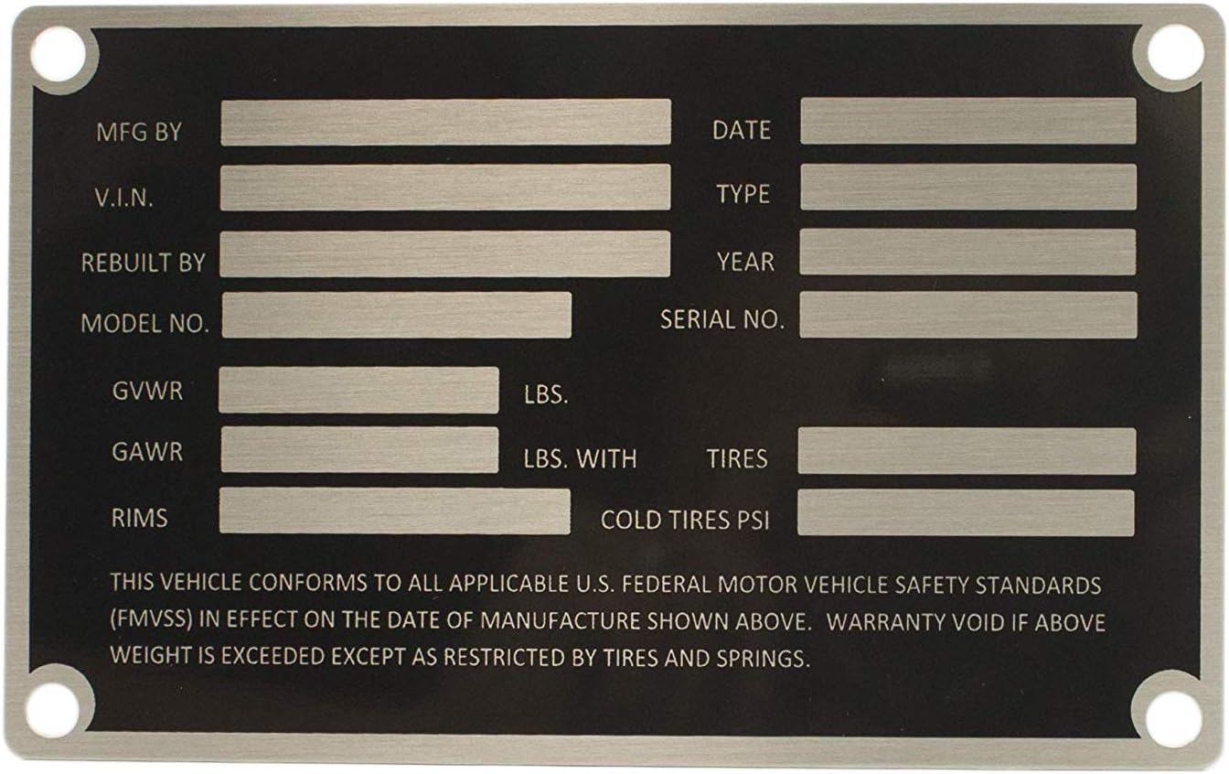Aluma-Tough VIN Panel Tag (5.625 x 3.5)