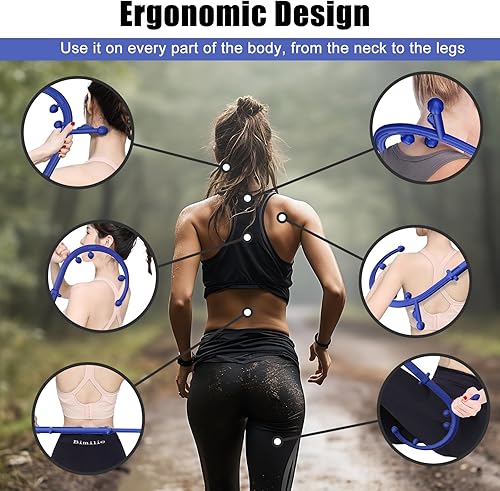 Miniatura 4 de AISZG Masajeador de espalda y cuello  Herramienta de masaje de punto de activación, espalda de mano, cuello, hombros, herramienta de liberación