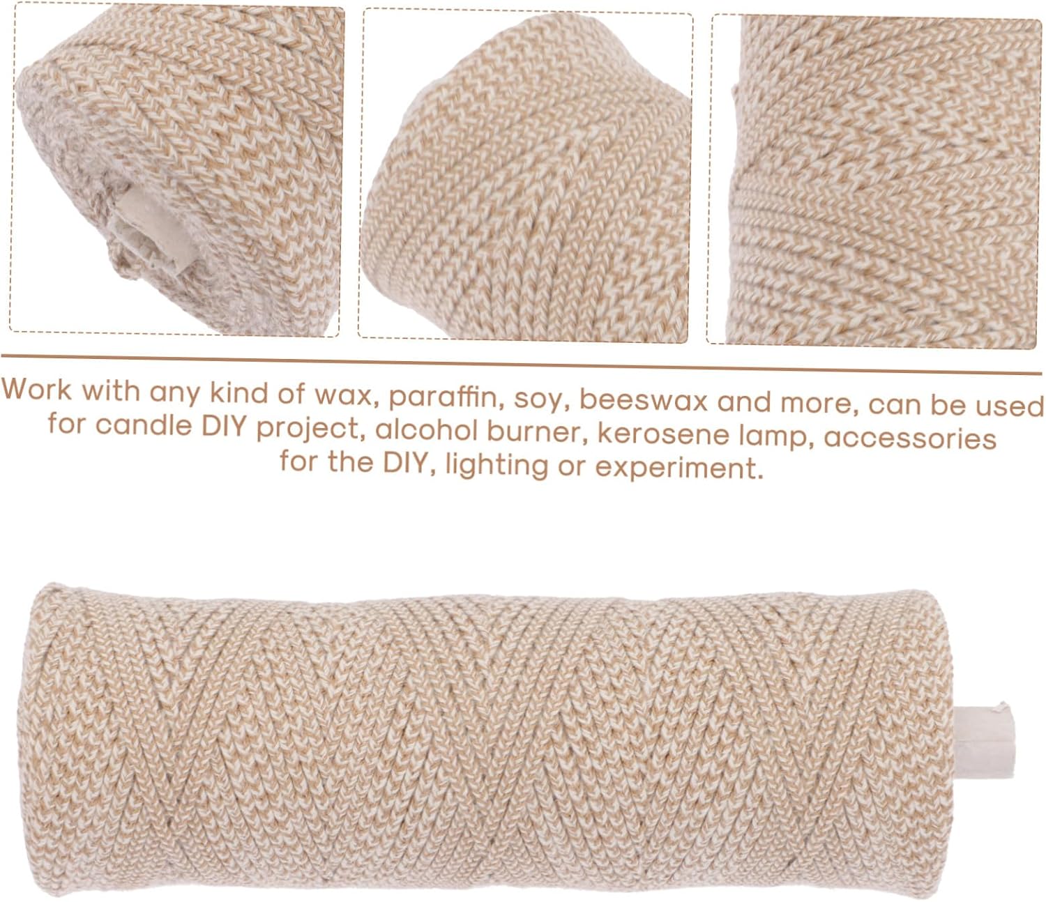 Premium Cotton and Paper Candle Wicks for Candle Making Long Smokeless Wick