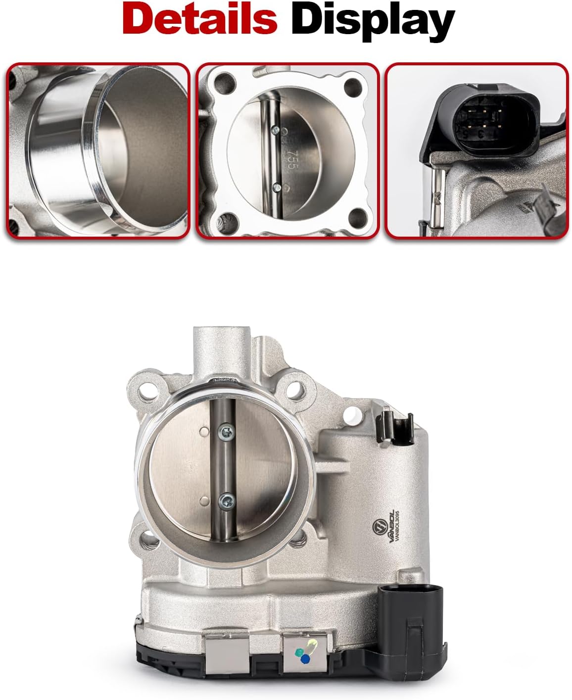 Electronic Throttle Body Assembly Compatible with 2011-2019 Ford Fiesta 2013-2016 Escape 2013-2014 Fusion 2014-2016 Transit Connect L4 1.6L Gas Replace TB1166 7S7Z9E926A VANBOL3095