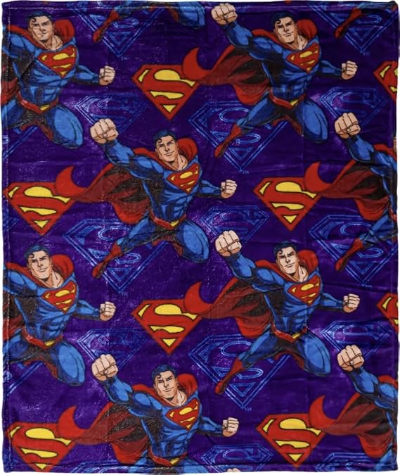 Northwest DC Superman Silk Touch Throw Blanket, Purple, 40 x 50 Inches, Polyester | Polyester