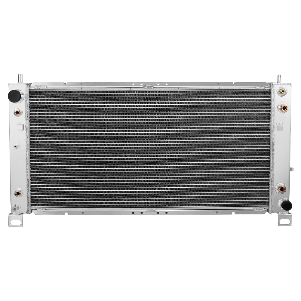 SPELAB CU2370 Aluminum Compatible with Chevy 1999-2014 Avalanche Tahoe Silverado Suburban 1500 2500 3500 HD, Compatible with GMC Yukon XL Sierra Hummer H2, Escalade ESV EXT V8, 3 Row Radiators