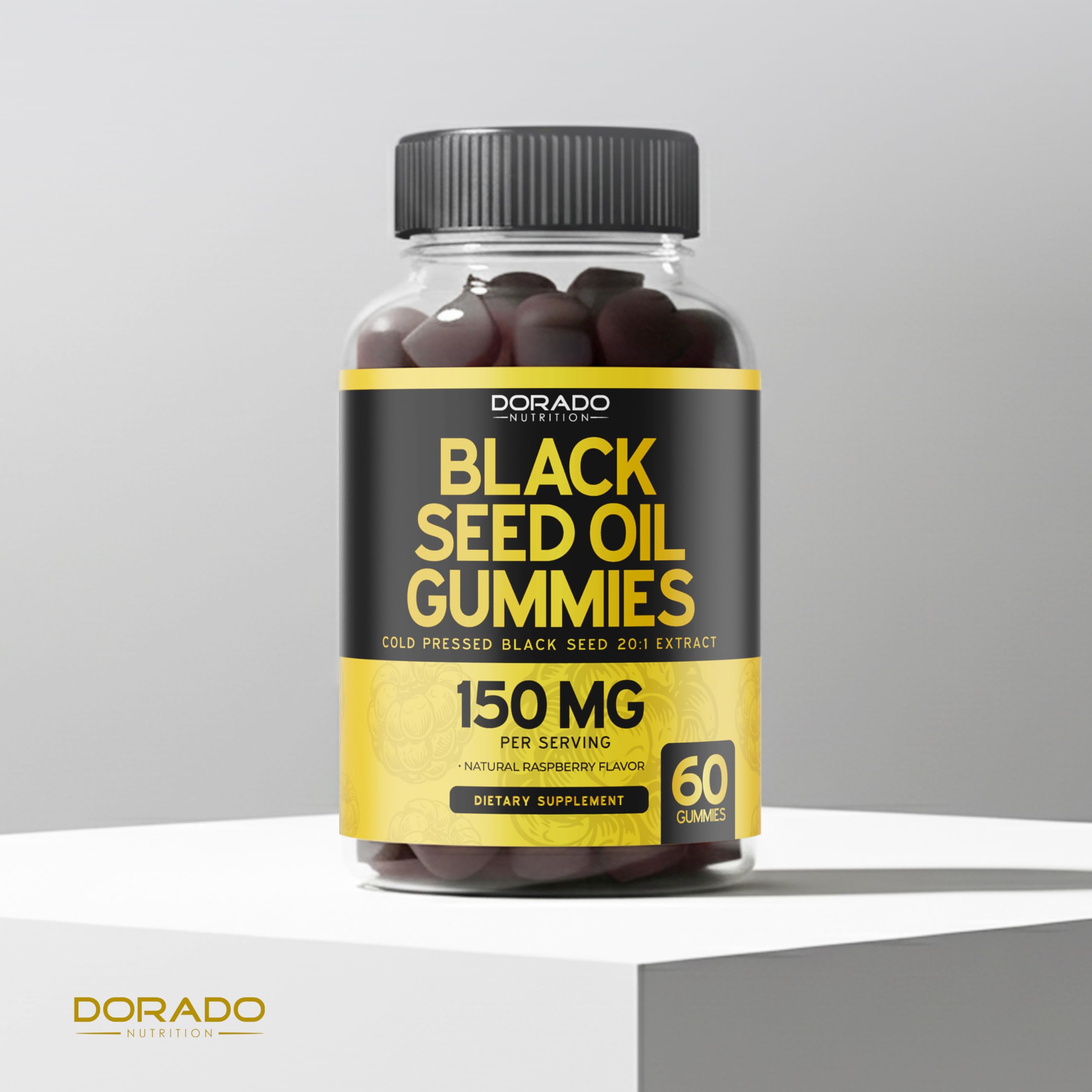 Black Seed Oil Gummies (60 Count) Blackseed Oil Gummies for Adults with Black Cumin Seed Immune Support & Support Healthy Digestion - Delicious Raspberry Flavor - Third Party Tested, Vegan & NON-GMO — Amazon image 5