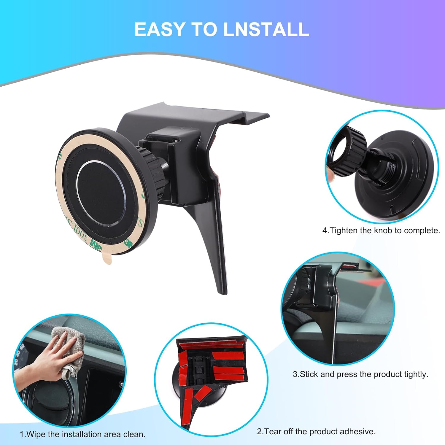 CHEAYAR Car Phone Holder Mount Compatible with Toyota Tacoma 2016-2023 Center Console Dashboard Air Outlet Handsfree Phone Mount Magnetic Phone Mount Dash Clip Accessories (Position A)