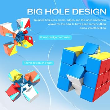 Moyu Meilong 2x2 3x3 4x4 5x5 Educational Cube Set (Meilong 2x2 3x3 4x4 5x5 Cube Set Black Box)