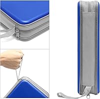 Vista 3 de Funda para CD, capacidad para 80, carteras para CD/DVD, fundas rígidas de plástico para CD y DVD, estuches de almacenamiento, carpeta para el coche