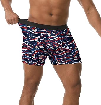 Mens Boxer Briefs Funny Moisture Wicking Underwear Gag Gifts | Funny Underwear for Men, Mens Breathable Boxers with Fun Pattern, Stretchy Novelty Boxer Briefs, No Fly