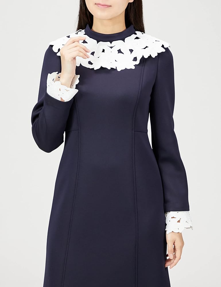 Amazon.co.jp: [セルフォード] レース衿マーメイドワンピース