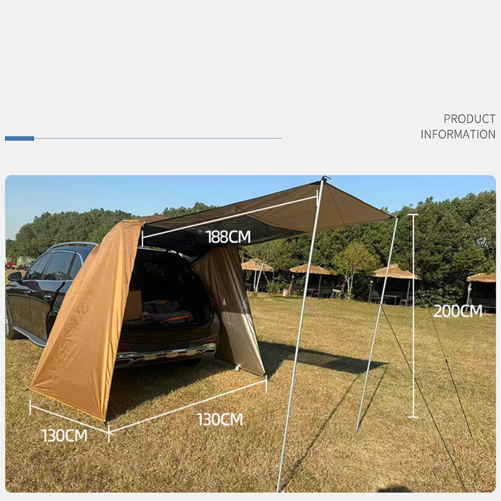 Tenda da Campeggio per SUV,resistente UV, portatile, impermeabile | tendalino da esterno per auto e campeggio | per Auto Berlina Van Avventura Spiaggia Escursionismo Picnic Viaggio