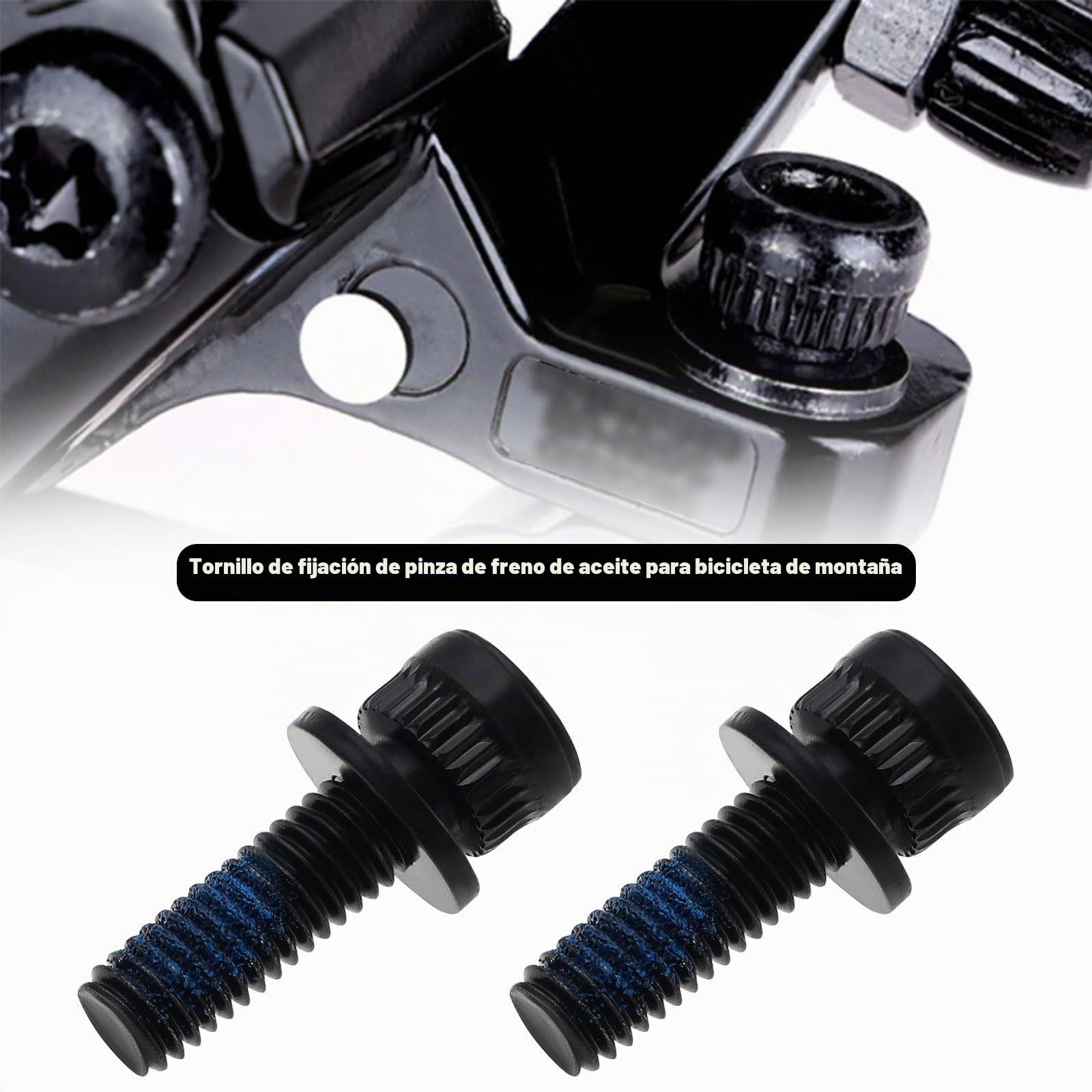 4 Piezas M6x18mm Pernos de Pinza de MTB Pernos Adaptadores de Pinza de Freno de Disco Hidráulico para Bicicleta Compatible con Bicicleta Shimano Longitud Total 25 Mm Negro