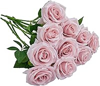 Vista 47 de Rosas Artificiales 10 unidades Ramo de Flores Abiertas Tallos de Rosas Artificiales para Arreglos de Boda, Ramo de Novia, Centro de Mesa, Flores