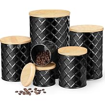 Kitchen Canisters for Countertop with Airtight Lids, Food Canister Set of 6