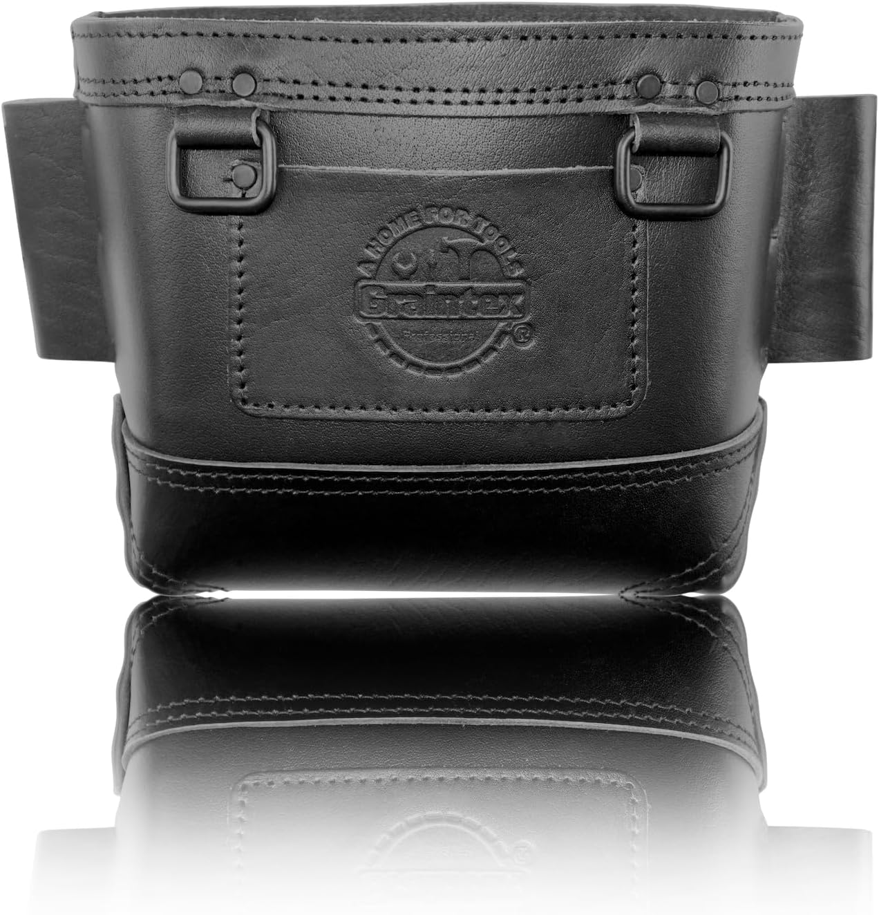 Graintex Nut & Bolt Bag Small Size, Ambassador Series, Top Grain Leather, Tool Bag, Tool Belt for Ironworker Tools, Durable and Versatile Nut & Bolt Organizer for Professional Use