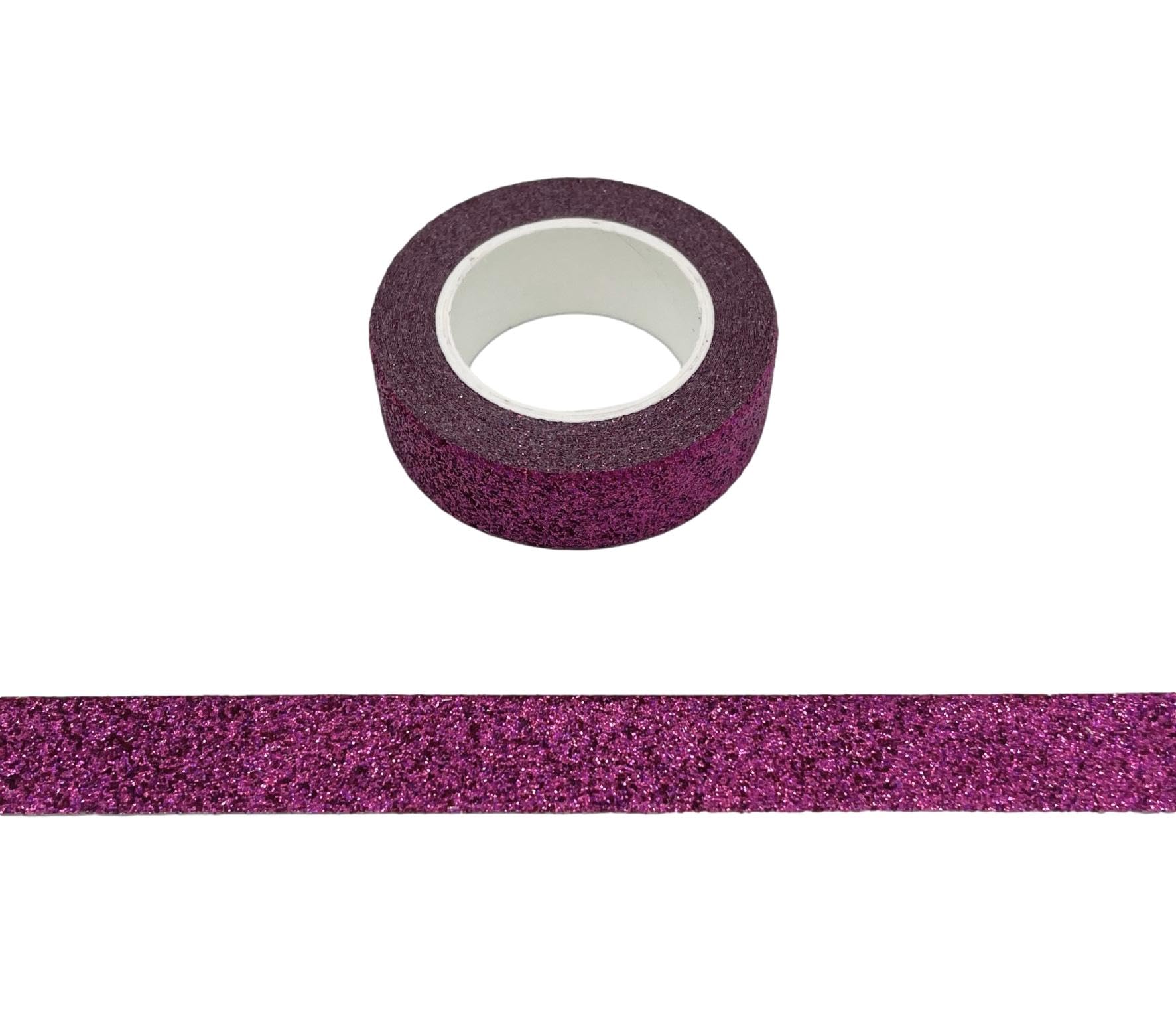 Syntego Purple Glitter Washi Tape Decorative Craft Self Adhesive Stick On Sticky Glitter Trim (Purple)
