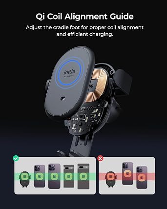 iOttie Auto Sense 2 Dash & Windshield Car Phone Holder with Qi Wireless Charging Auto Clamping Phone Mount & Charger for iPhone, Google Pixel, Samsung Galaxy, Huawei, LG (Adapter Not Included)