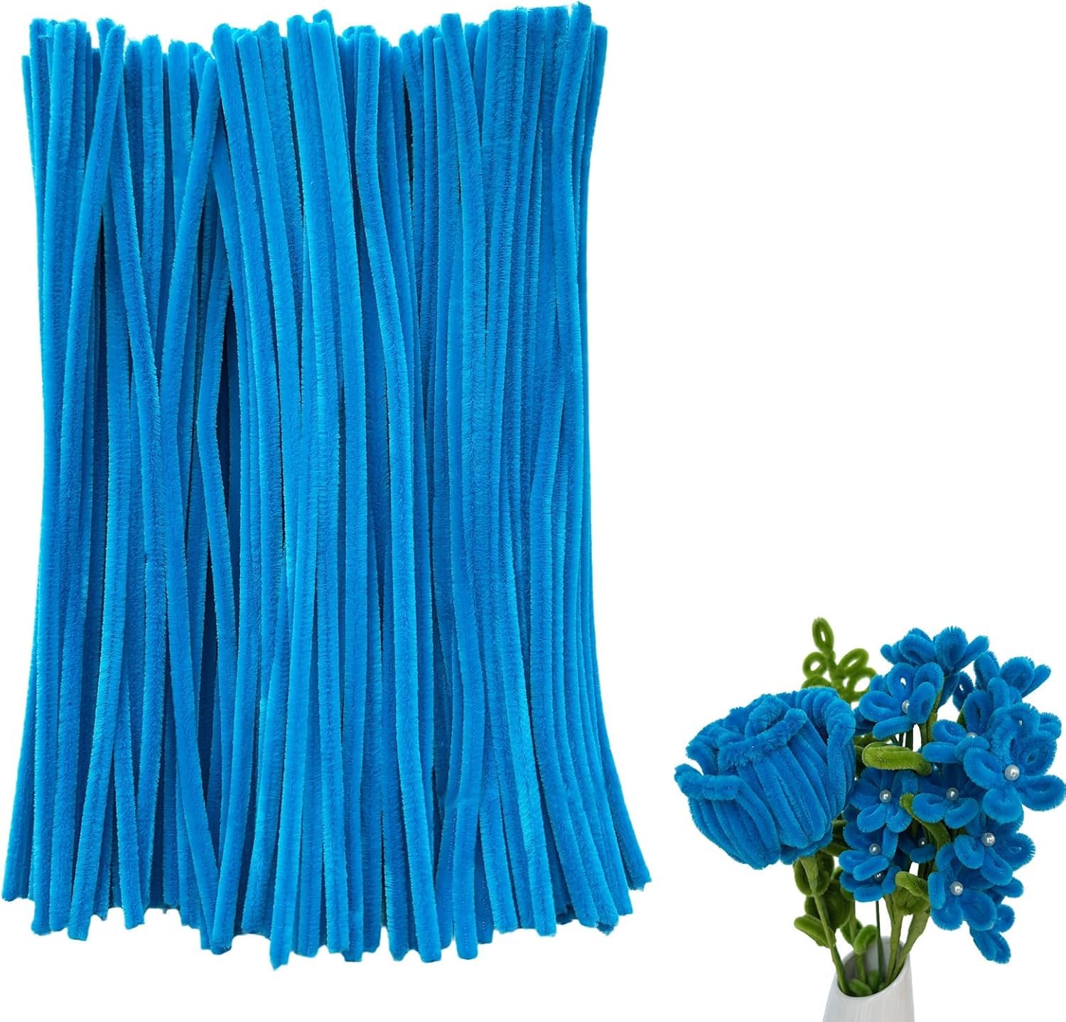 100Pcs Pipe Cleaners Craft Set | Chenille Stem Fuzzy Sticks DIY Craft Supplies for Art Projects Activities, Decorations, Flower Making, Modeling & Sculpting 100Pcs (Red) — Amazon image 5