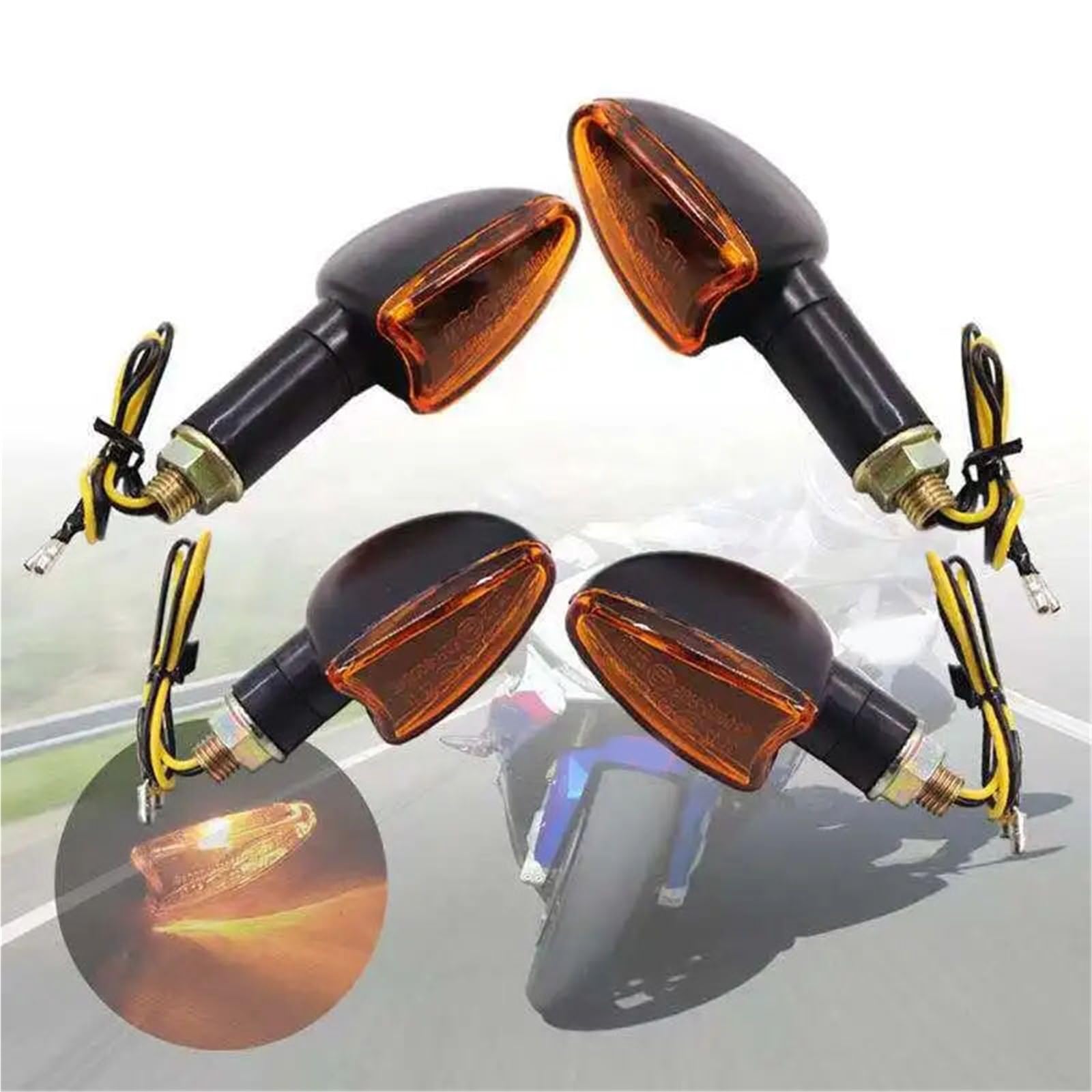 Moto Indicatore Di Direzione Universale 12V 10mm Alogena Indicatori Lampeggiante Lampada Per Ducati Scrambler 800 Multistrada 1200