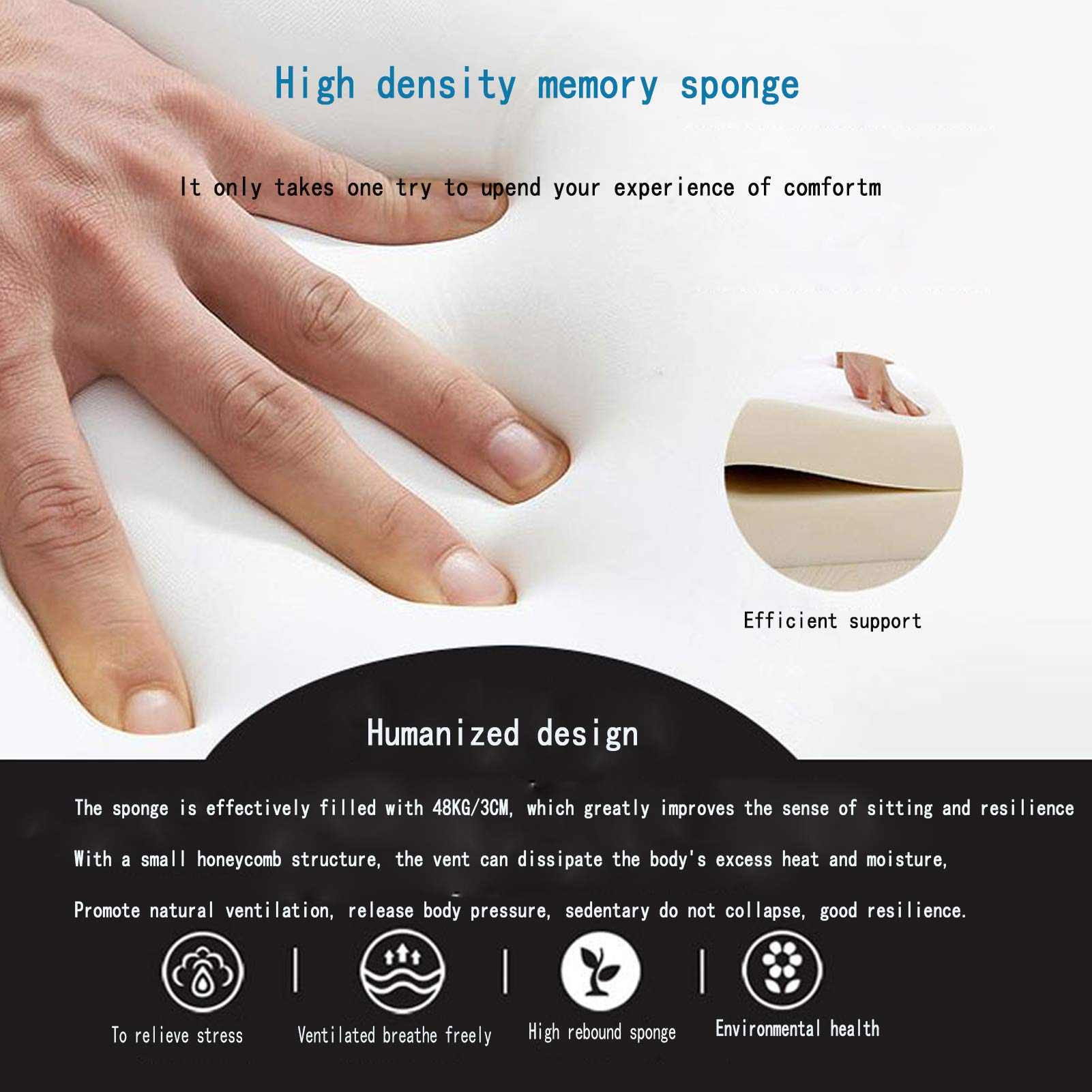 sdneNest Moderno taburete de tocador de maquillaje de espalda baja, banco de tocador acolchado con patas de madera de goma blanca, silla de esponja de alta elasticidad para dormitorio, elegante