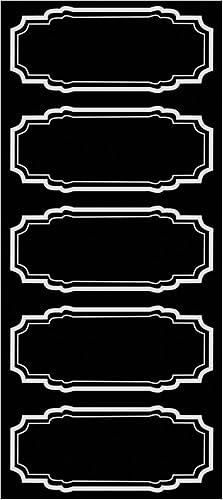 Juego de 10 etiquetas de pizarra negras para despegar y pegar
