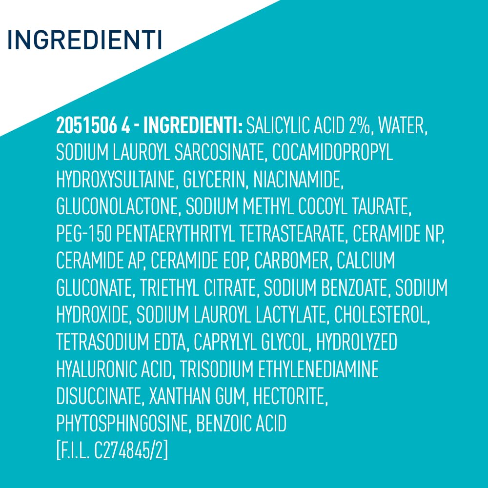 CeraVe Detergente Controllo Imperfezioni, Per Pelle Grassa con Tendenza Acneica, Azione Purificante, Imperfezioni Ridotte, Con Acido Salicilico e Argilla Purificante e Routine Correlate al Prodotto