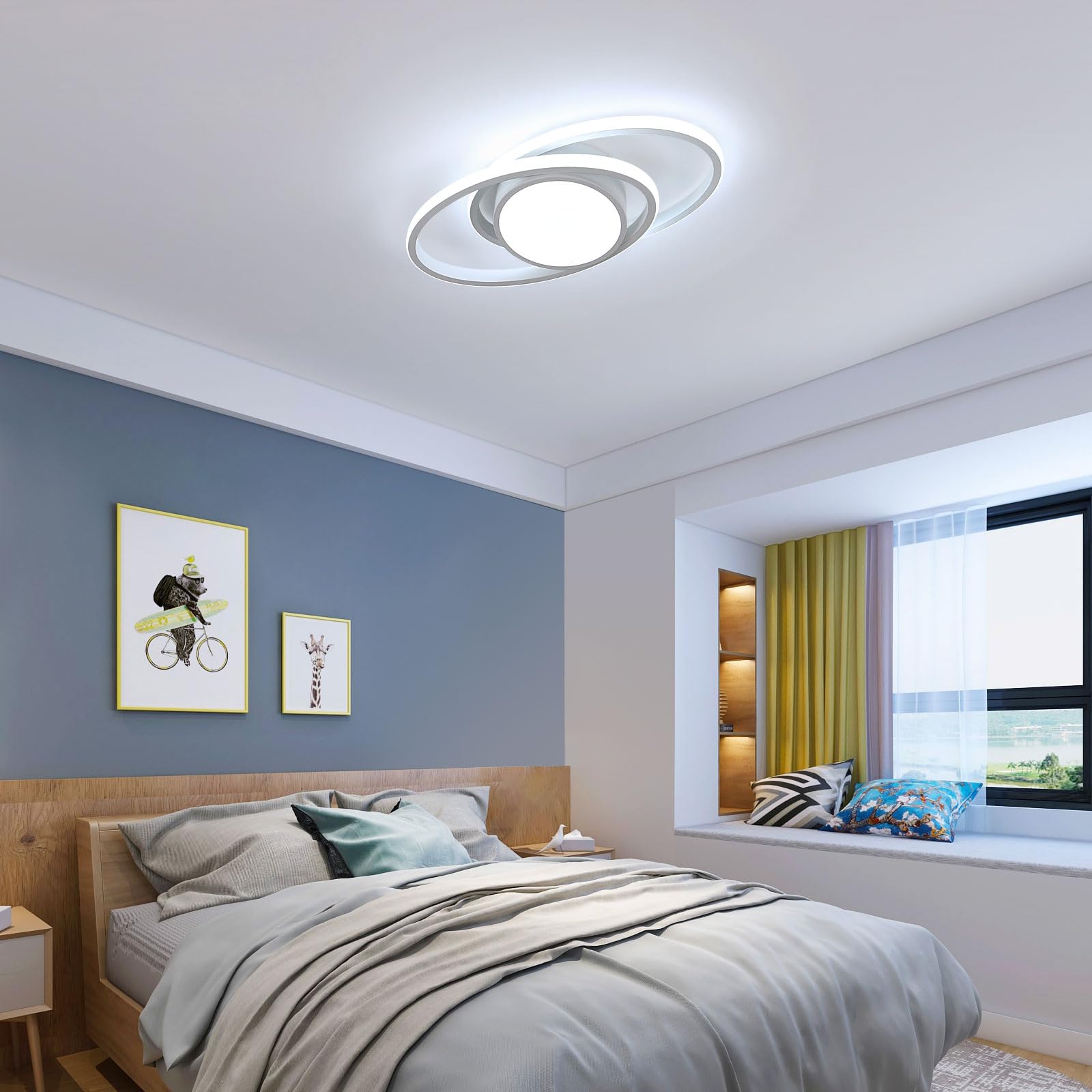 Osairous 39W Plafon LED Techo 6500K 4290LM Lampara Techo Redonda 38CM Lampara LED Techo Moderna para Salón, Dormitorio, Pasillo, Comedor