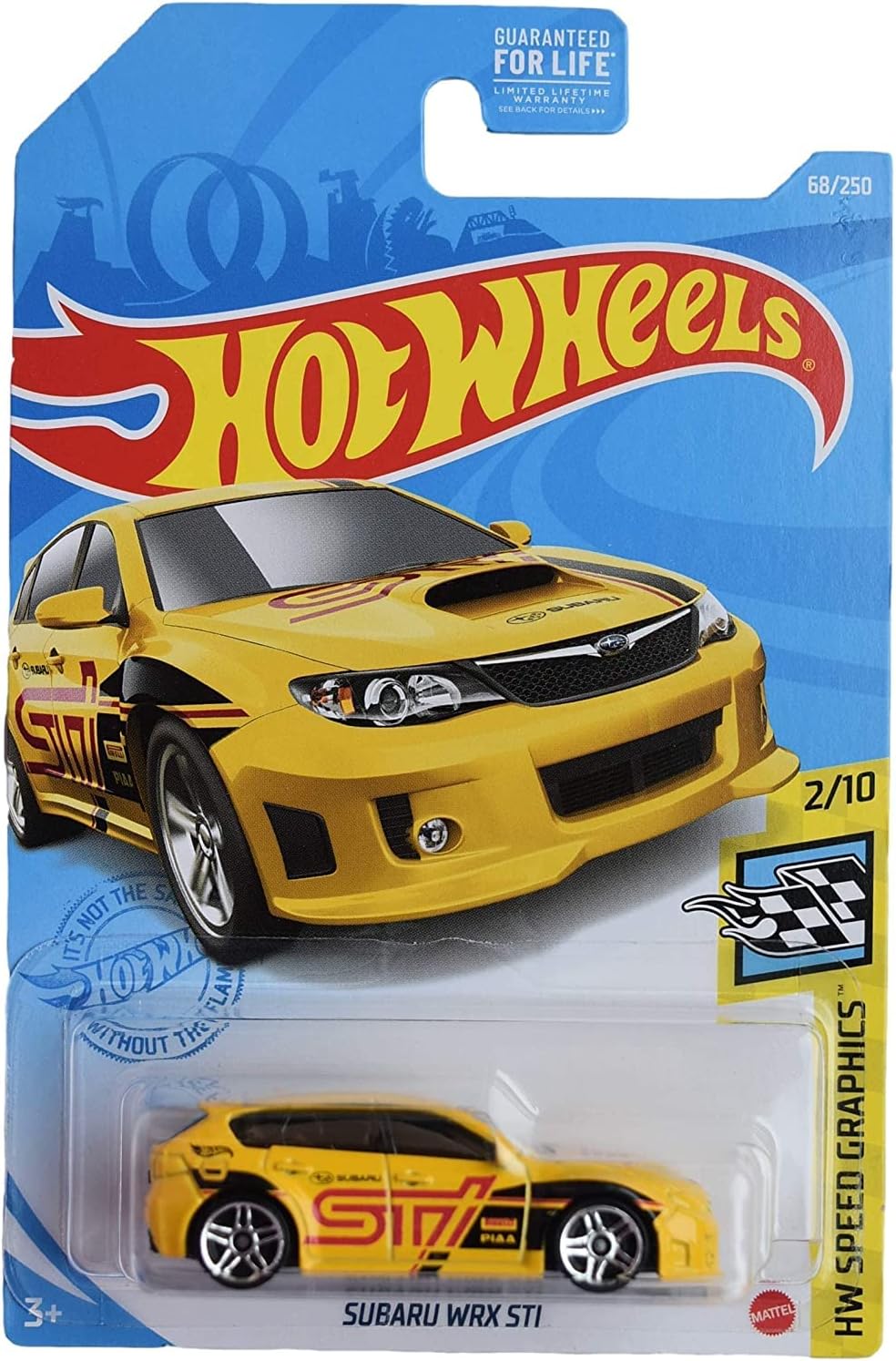 Hot Wheels Subaru WRX STI, [Yellow] 68/250 Speed Graphics 2/10