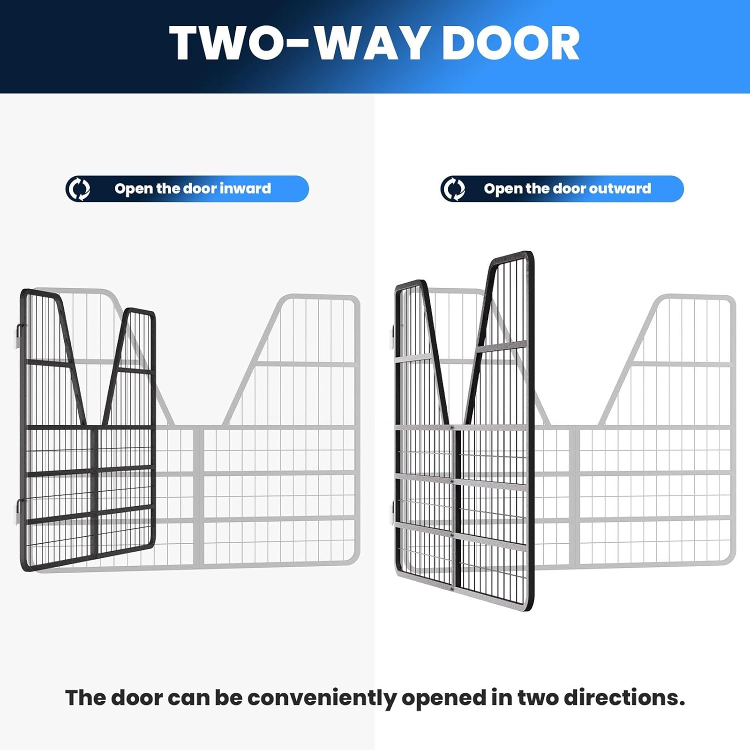 Premium Stall Guard for Horses, Heavy Duty Straight Steel Gate with Yoke & Round Corner for Horse Comfort & Safe, Allow Air Flow, Easy Installation (52" W x 42" H)