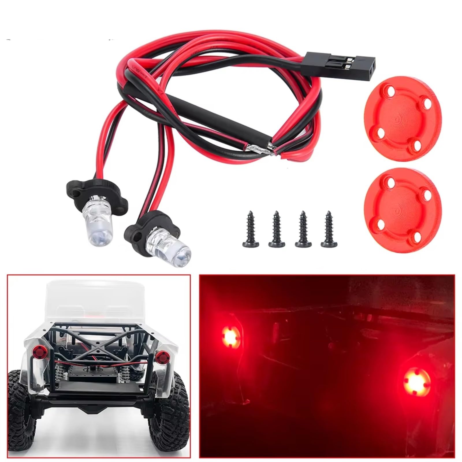 Parti Fari RC Per VS4-10 Per Phoenix VPS09007 Per Vanquish Products 1/10 Fanale Posteriore Faretto Luce Rossa Ricambi Auto Telecomandate