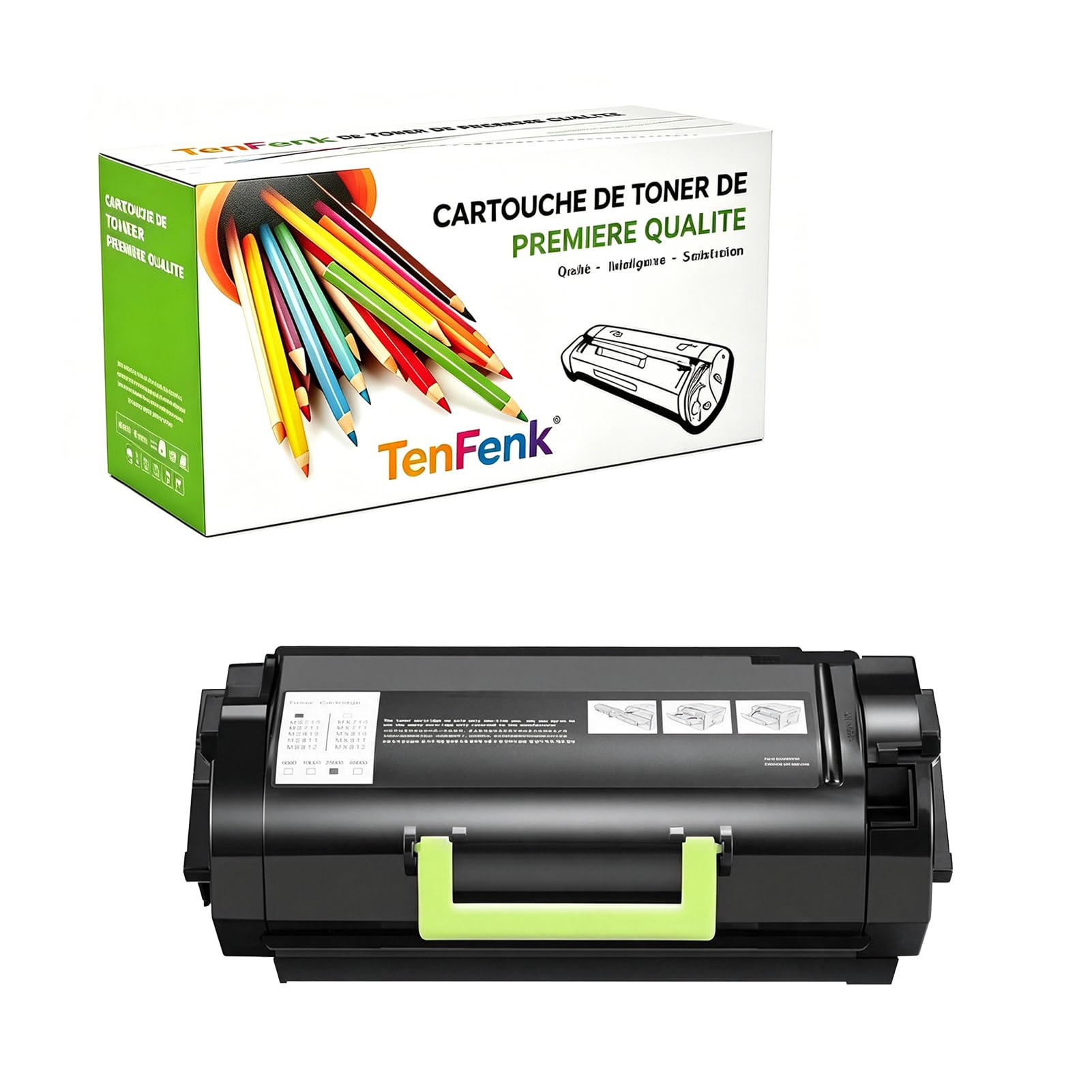 Compatible Reemplazo Cartucho De Tóner Para Lexmark MS710 52D1H00 Para Uso Con Lexmark MS710DN MS711DN MS810DN MS810N MS811DN MS812DN Impresora,(Negro- 25000 Páginas),1 pack
