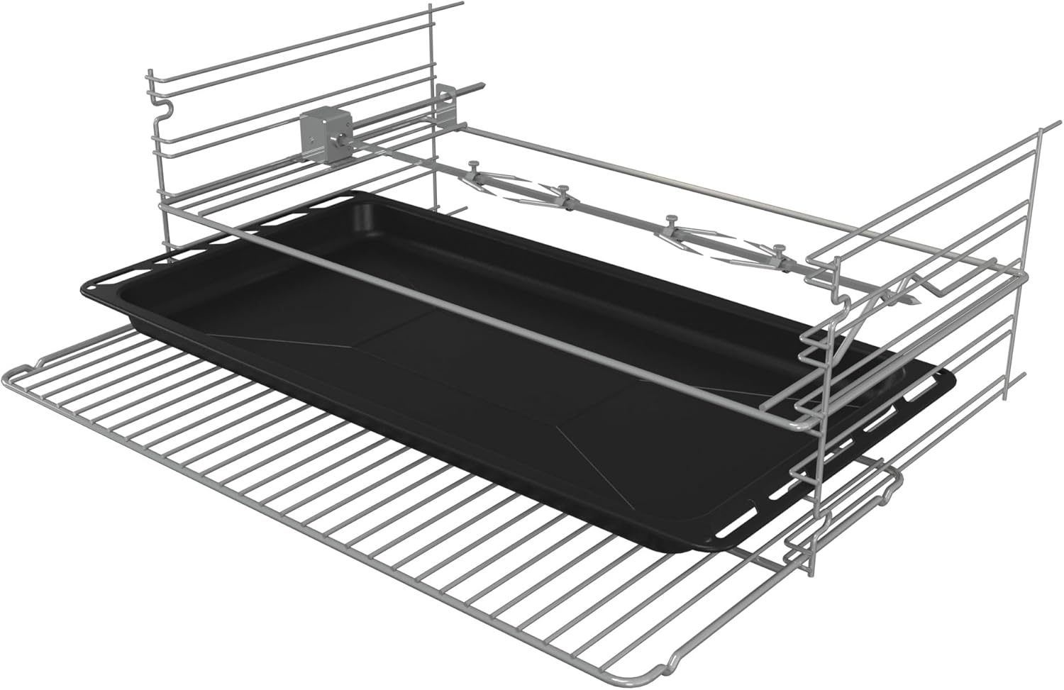 Interior view of the Gorenje GGI9C20B oven, showing the racks and the fan at the back.