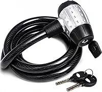 Cadeado Cabo Aço Trava Estepe Ranger L200 S10 Hilux Frontier Para Moto