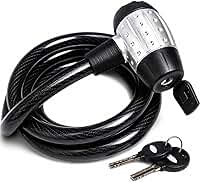 Cadeado Cabo Aço Trava Estepe Ranger L200 S10 Hilux Frontier Para Moto