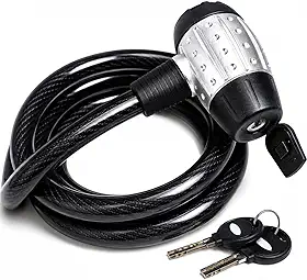 Cadeado Cabo Aço Trava Estepe Ranger L200 S10 Hilux Frontier Para Moto