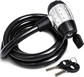 Cadeado Cabo Aço Trava Estepe Ranger L200 S10 Hilux Frontier Para Moto