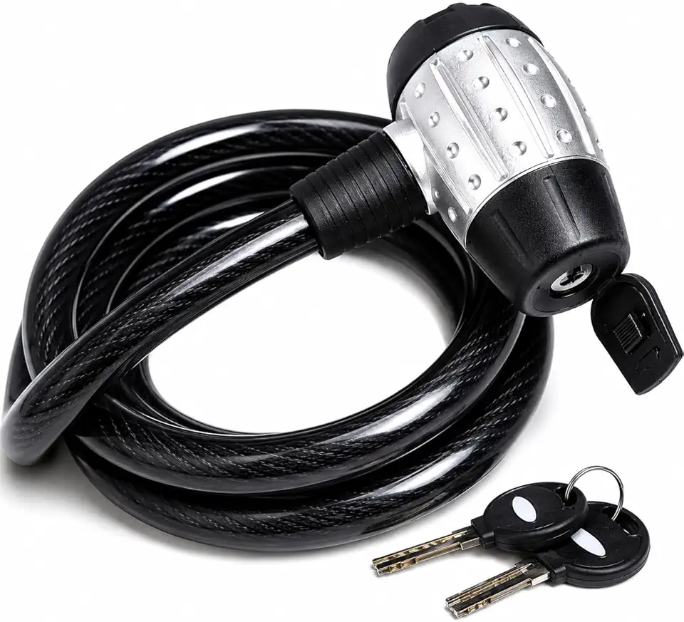 Cadeado Cabo Aço Trava Estepe Ranger L200 S10 Hilux Frontier Para Moto