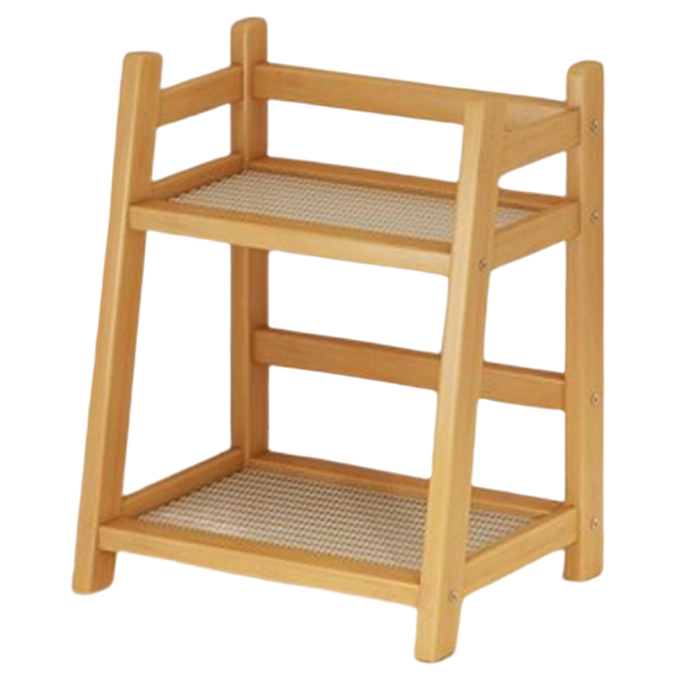 Yeaxxsqy 2-Tier Coffee Stand for Countertop, 10.24x7.09x11.22 Inch Coffee Bar Shelf with Bamboo Frame & Rattan Storage, Natural