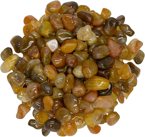 Piedras de ágata mixta de 1 libra de África - 0.5 a 0.75 pulgadas promedio - Rocas pulidas para artes y manualidades, reiki, wicca y mucho más.