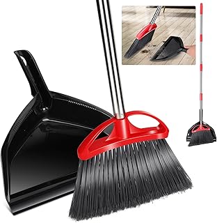 Sponsored Ad - Kphico Broom and Dustpan Set,53" Long Handle Broom and Dustpan Combo,Outdoor or Indoor Angle Broom with Dus...