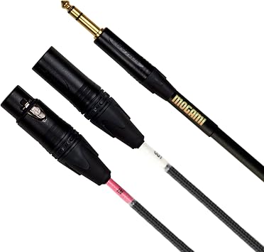 Mogami GOLD INSERT XLR-12 Insert Cable, 1/4" Straight TRS Male Plug to Straight XLR-Male and XLR-Female Send/Receive Connectors, Gold Contacts, 12 Foot