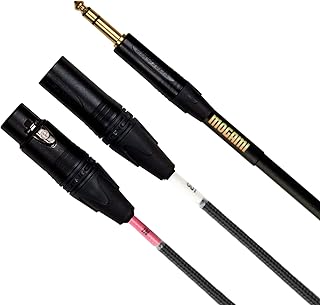 Mogami Câble d'insertion XLR-06 Gold Insert - Prise mâle TRS droite de 6,35 mm vers XLR mâle droit et XLR femelle - Connec...